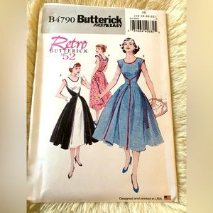 Butterick Fast & Easy 1950’s Retro Dress Pattern New Uncut